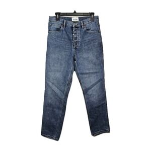 DU/ER Jeans Men's 29x29 Blue Denim Tapered Leg Button Fly 5 Pocket Stretch